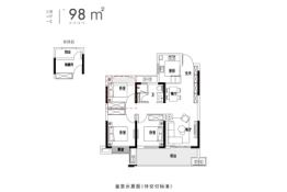 佳源广场3室2厅1厨1卫建面98.00㎡