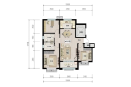 中玮·新城3室2厅1厨2卫建面115.00㎡