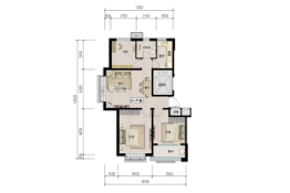 中玮·新城3室2厅1厨1卫建面105.00㎡