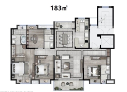 暨阳府·璟宸4室2厅1厨3卫建面183.00㎡
