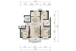 中玮·新城3室2厅1厨1卫建面105.00㎡