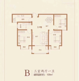 银杏雅苑3室2厅1厨1卫建面108.00㎡