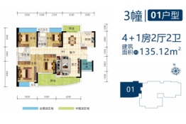 侨雅·名门誉景4室2厅1厨2卫建面135.12㎡