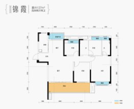 碧桂园万锦棠湾4室2厅1厨2卫建面137.00㎡