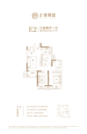 国泰·紫荆园3室2厅1厨1卫建面89.91㎡