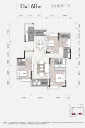 润和雅郡4室2厅1厨3卫建面160.00㎡