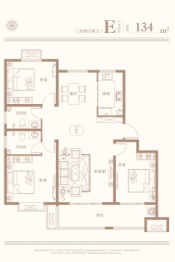 聚景城3室2厅1厨2卫建面134.00㎡