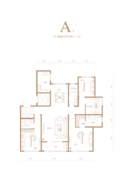 鸿昇·燕园4室2厅1厨3卫建面161.00㎡