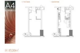 华润置地中心1室1厅1厨1卫建面39.00㎡