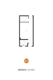 奥兰天和家园1室1厨1卫建面43.10㎡