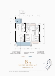 醴陵·嘉福城3室2厅1厨2卫建面118.00㎡