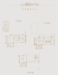 260㎡联排别墅户型图