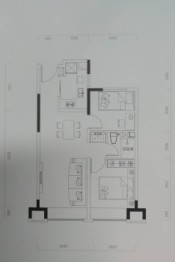 富力·总部基地2室1厅1厨1卫建面68.00㎡