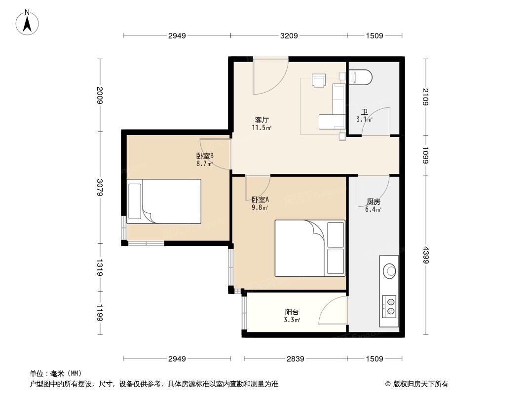 户型图1/2