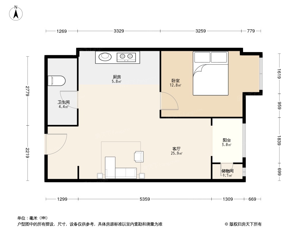 户型图1/2