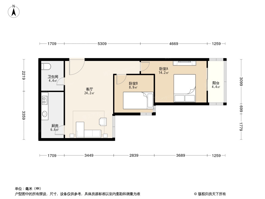 户型图1/2