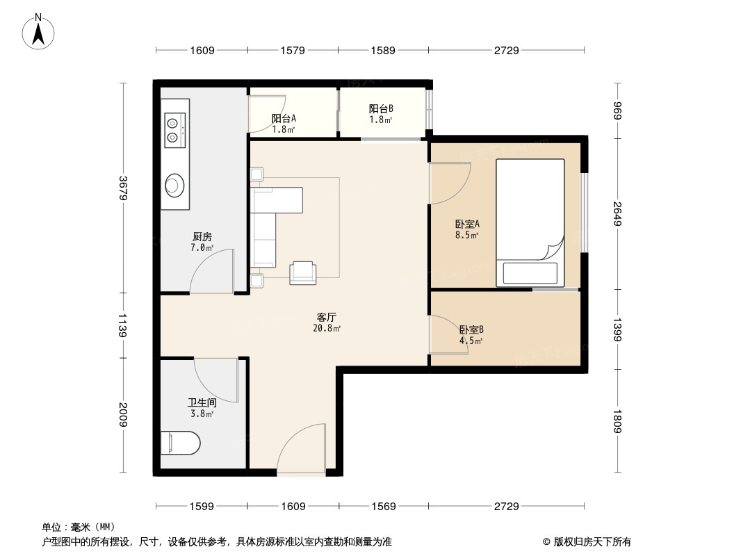 户型图1/2