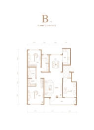 鸿昇·燕园3室2厅1厨2卫建面144.00㎡