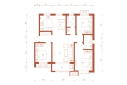 北斗星城·文园3室2厅1厨2卫建面125.00㎡