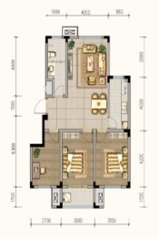 远方·凤栖园3室2厅1厨1卫建面105.00㎡