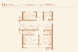 香格里拉·未来家3室2厅1厨1卫建面107.81㎡