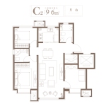标准层96㎡C2户型