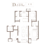 标准层109㎡D1户型