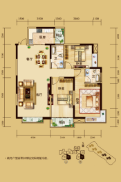 湘水明珠3室2厅1厨2卫建面134.00㎡