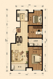 城建幸福里3室2厅1厨1卫建面110.00㎡