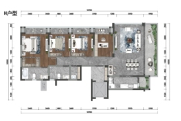 合能渝玥府4室2厅1厨2卫建面142.00㎡