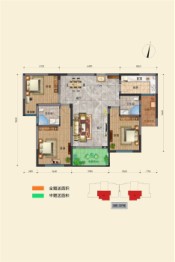 裕添·西雅鑫城3室2厅1厨2卫建面124.00㎡