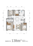 洋房138平米户型图