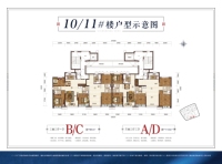 10/11#楼户型示意图