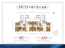 恒大珺睿府10/11#楼户型示意图