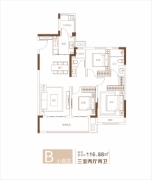 花样年·好时光3室2厅1厨2卫建面116.88㎡