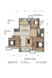 安恒·锦沐学府3室2厅1厨1卫建面98.00㎡