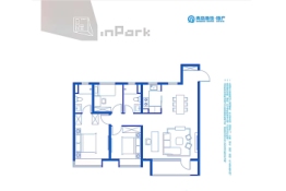 青铁公园里3室2厅1厨2卫建面127.00㎡