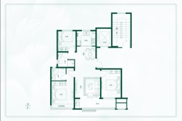 中梁新嘉拾光悦3室2厅1厨2卫建面111.00㎡