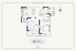 建业城·江山府2室2厅1厨1卫建面86.00㎡