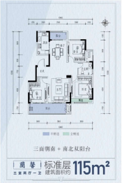 邓州蓝城·蘭园3室2厅1卫建面115.00㎡