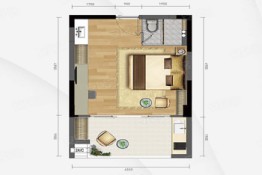 科教·公元π1室1厅1厨1卫建面36.77㎡