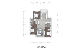 汇置·尚都3室2厅1厨2卫建面125.00㎡