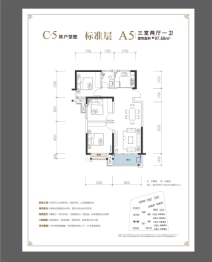 武汉中国健康谷3室2厅1厨1卫建面97.68㎡