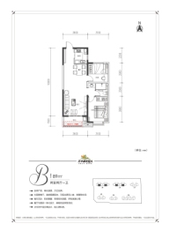 泛华盛世阳光2室2厅1厨1卫建面89.00㎡