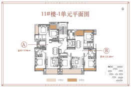 南阳财富·世家3室2厅1厨2卫建面117.96㎡