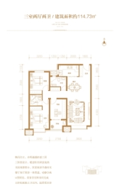 泽龙·阳光国际B区3室2厅1厨2卫建面114.73㎡