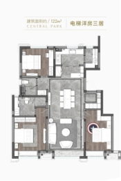 通用·中央公园3室2厅1厨2卫建面112.00㎡