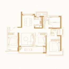 中南林樾香庭4室2厅1厨2卫建面150.00㎡