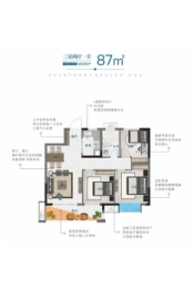 煌盛熙岸大观3室2厅1厨1卫建面87.00㎡