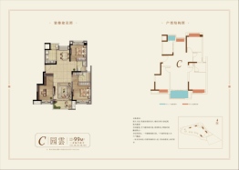 西溪首府3室2厅1厨2卫建面99.00㎡